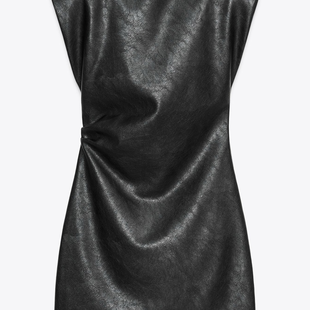 Zara Sleek Black Mini Dress